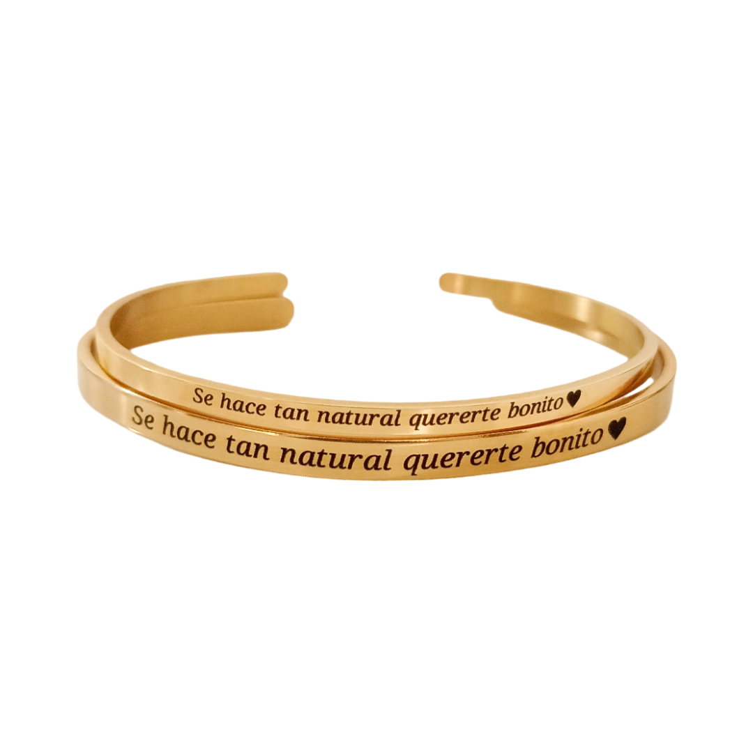 Duo de brazalete dorado