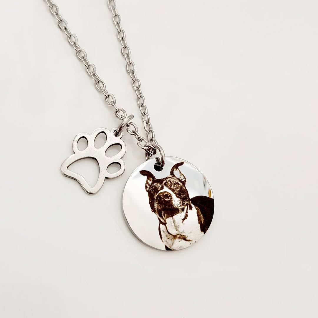 Collar mascota con dije huellita