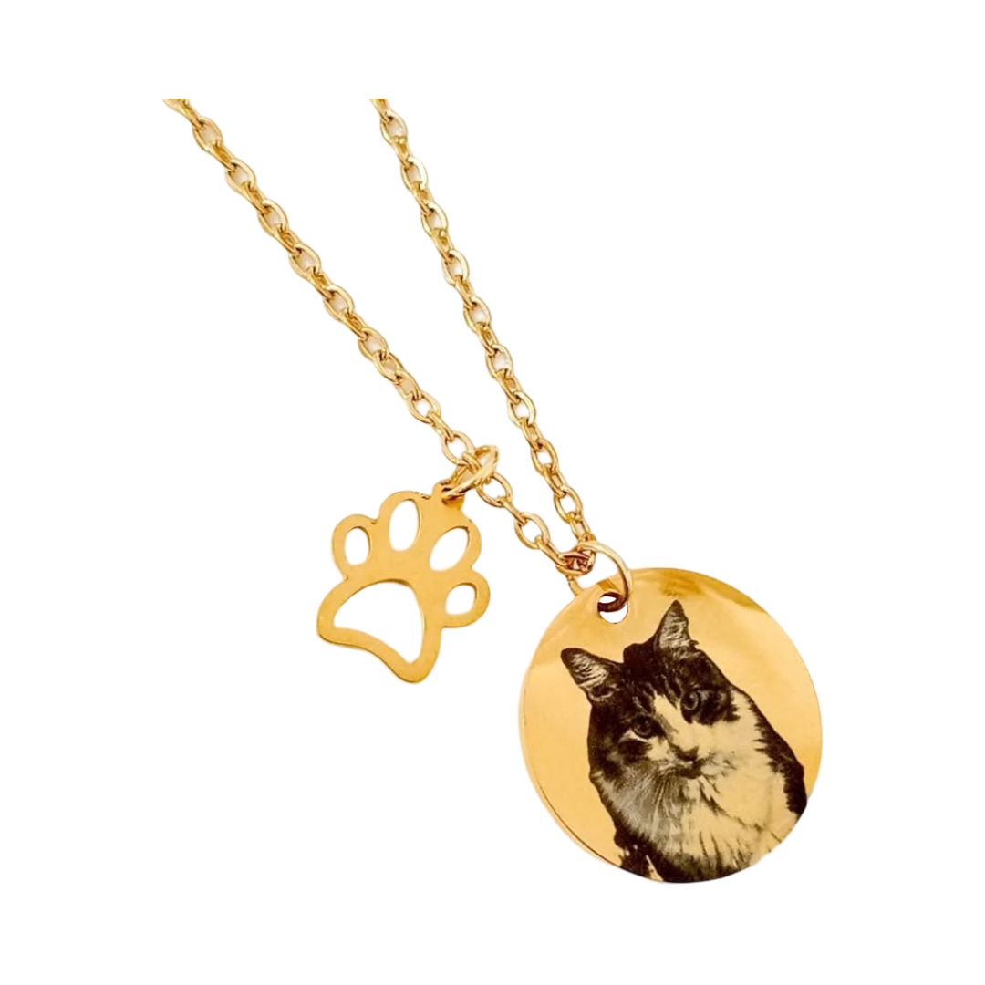Collar mascota con dije huellita