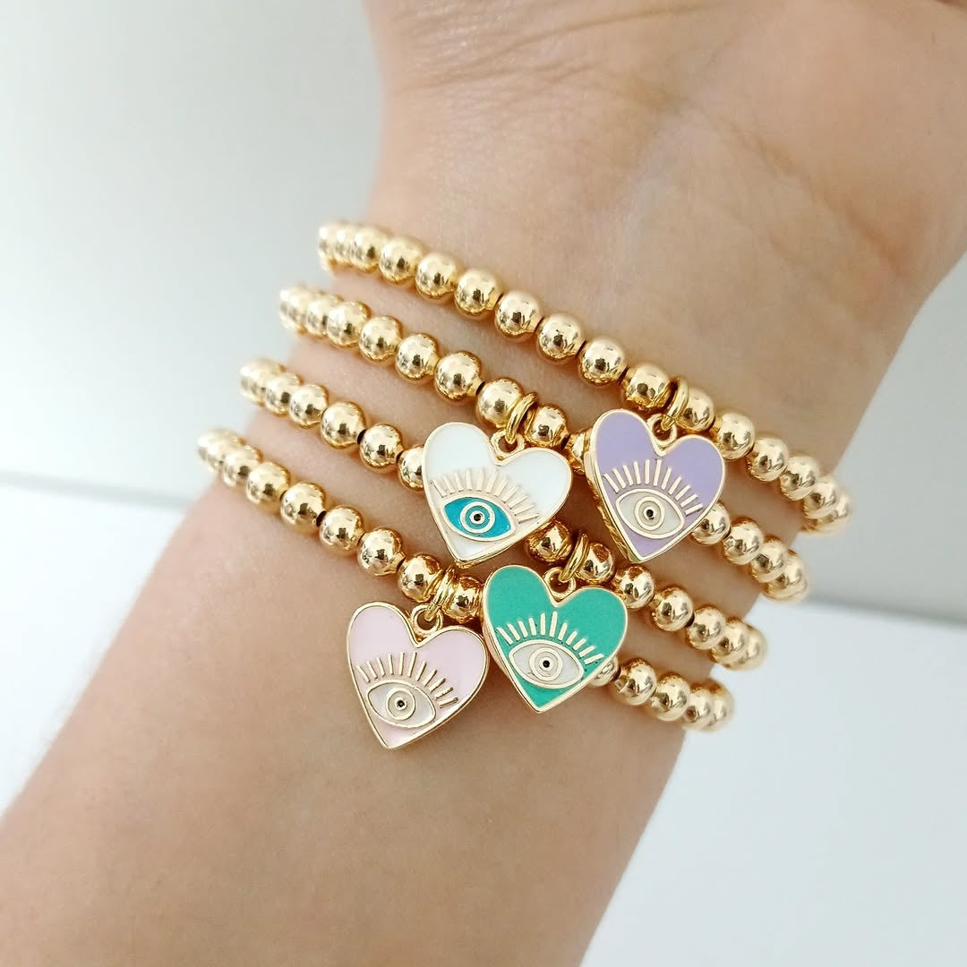 Pulseras corazón ojito