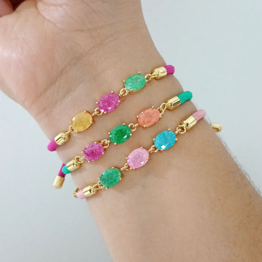 Pulsera piedras colores