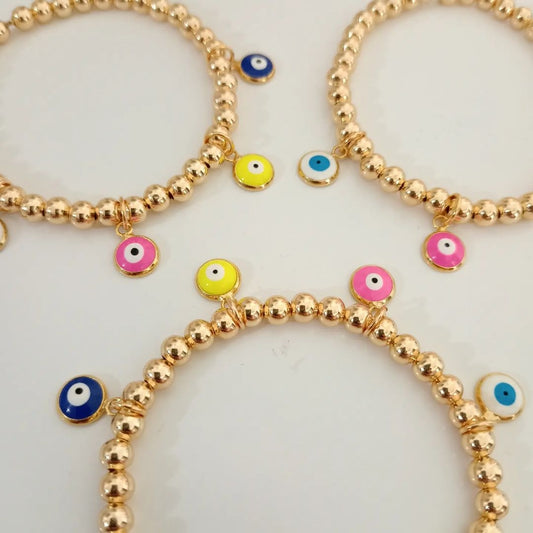 Pulsera ojitos colores