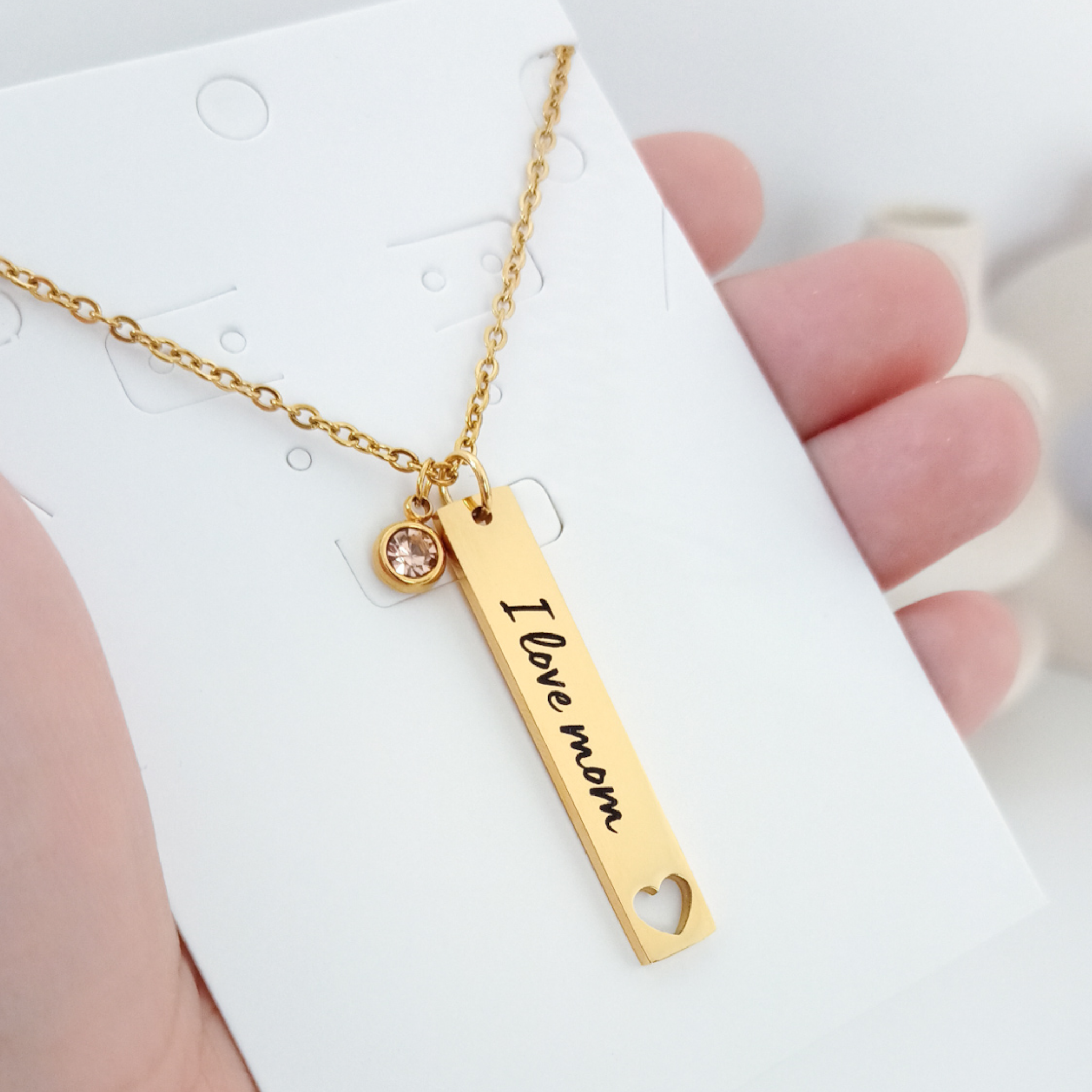 Collar barra corazón