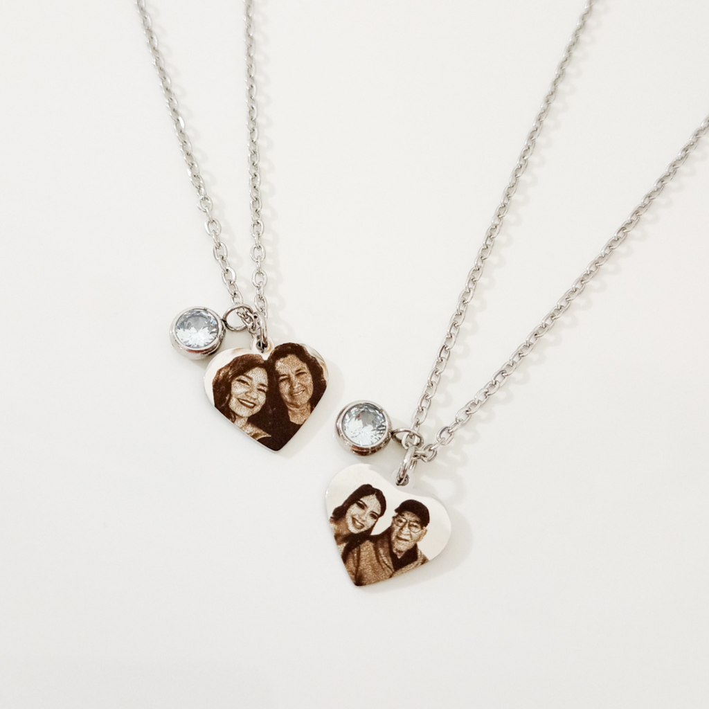 Collar dije corazón con foto