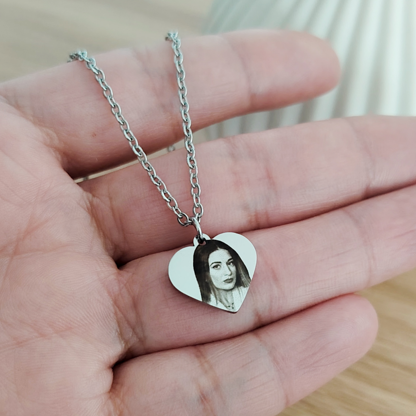 Collar dije corazón con foto