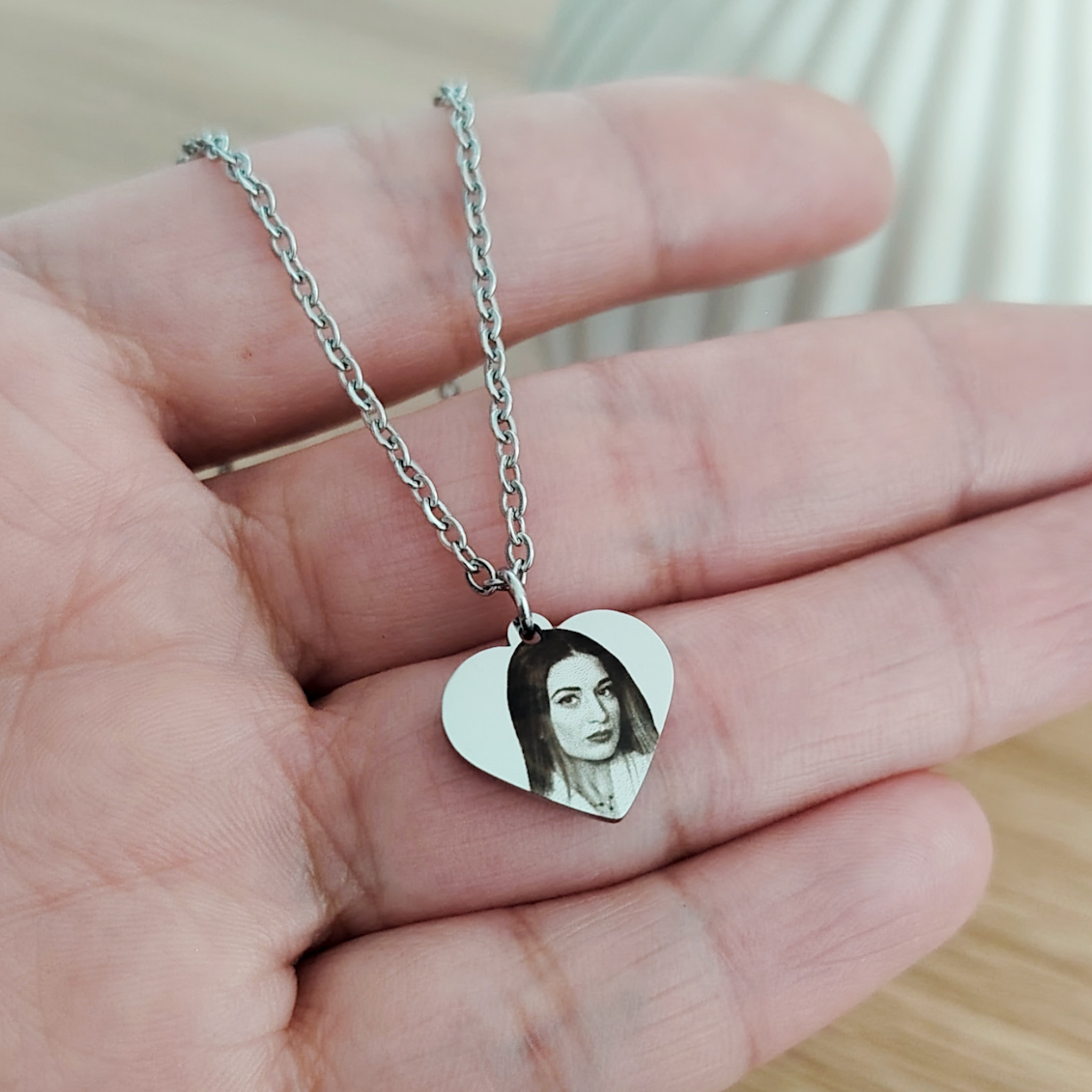 Collar dije corazón con foto