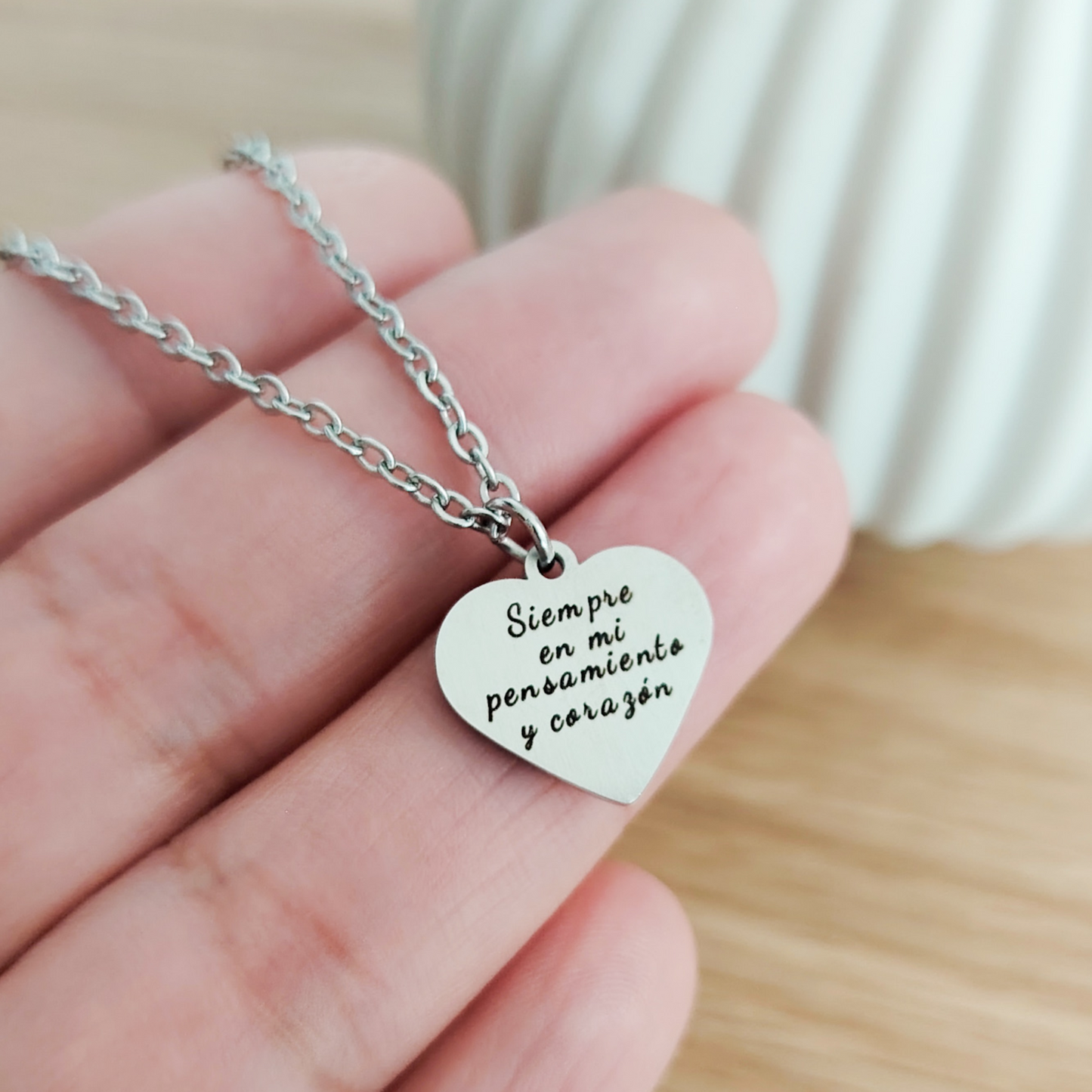 Collar dije corazón con foto