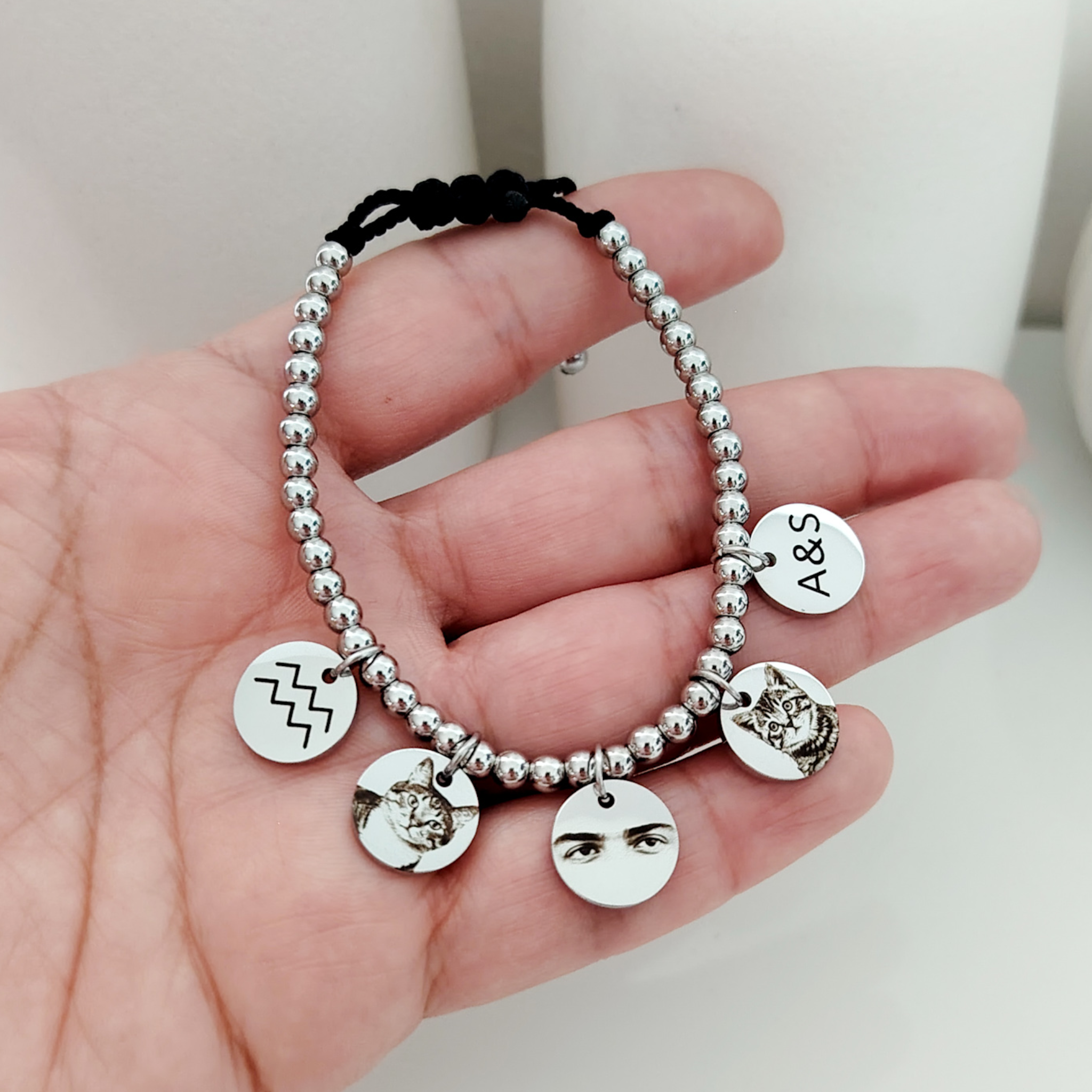 Pulsera medalla chica con foto