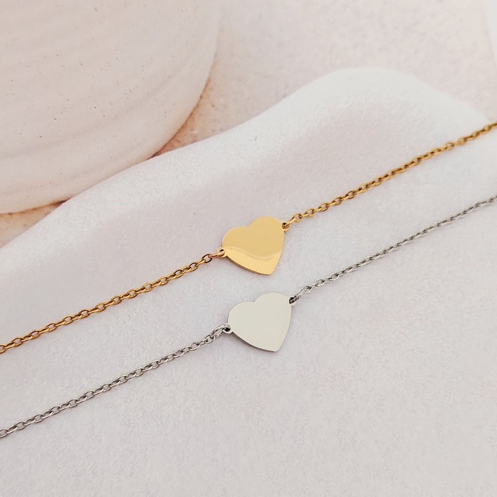Pulsera conector corazón con foto