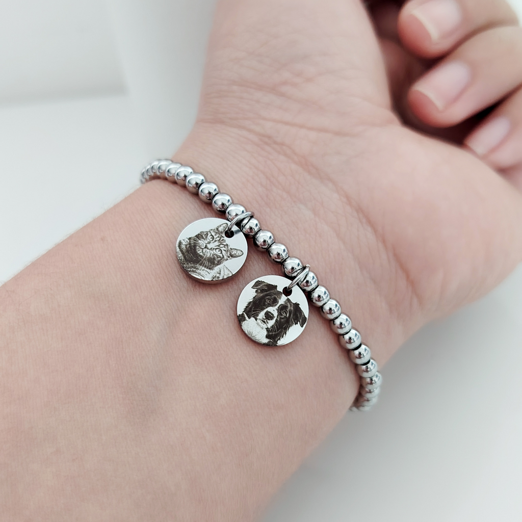 Pulsera medalla chica con foto