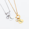 Collar broche con corazón colgante