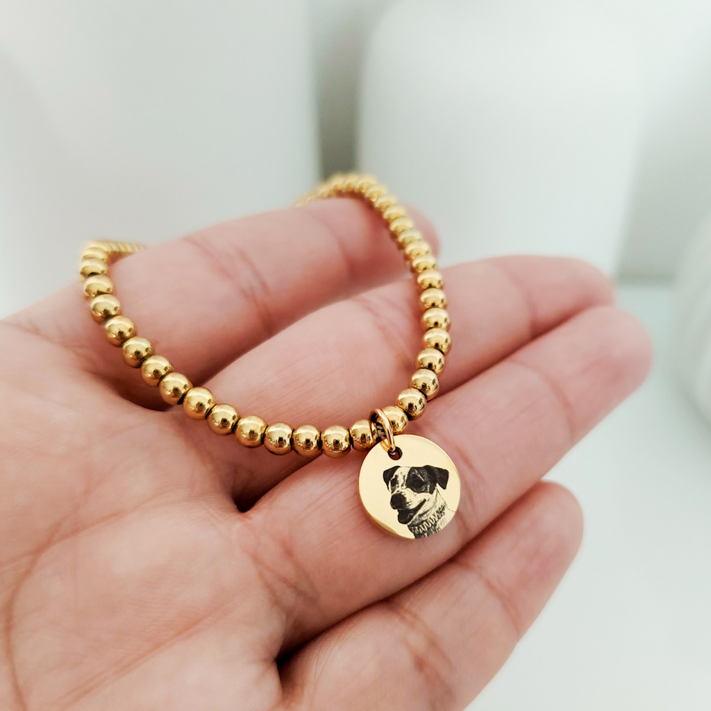 Pulsera medalla chica con foto
