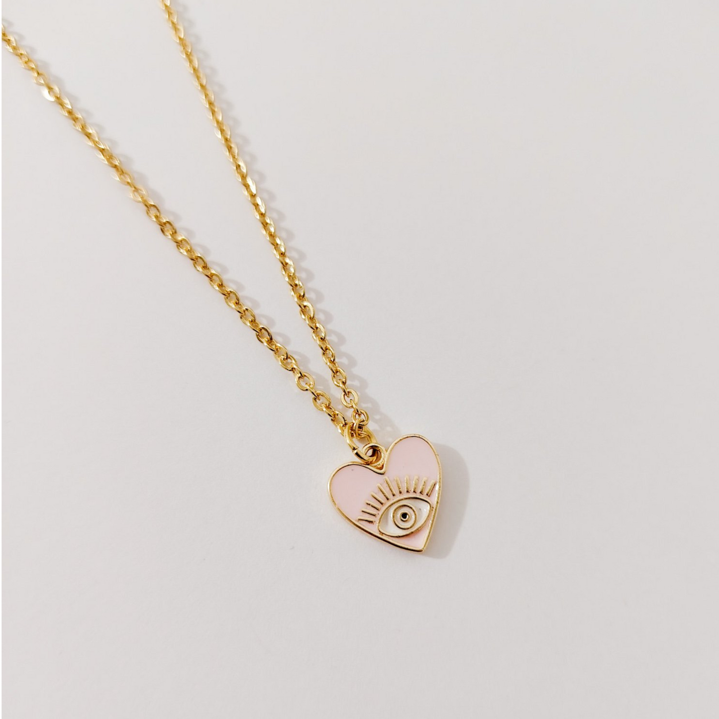 Collar corazón ojito colores