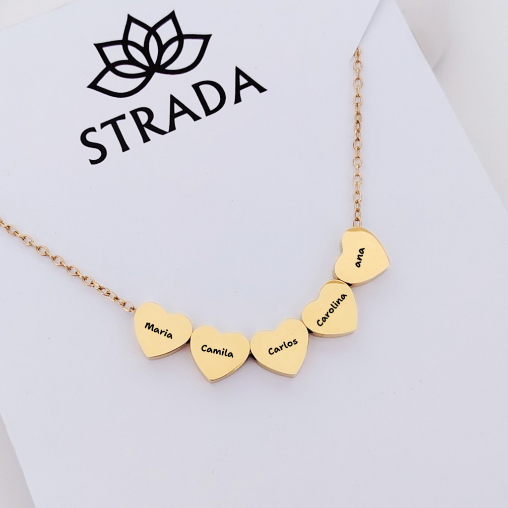 Collar corazón transversal