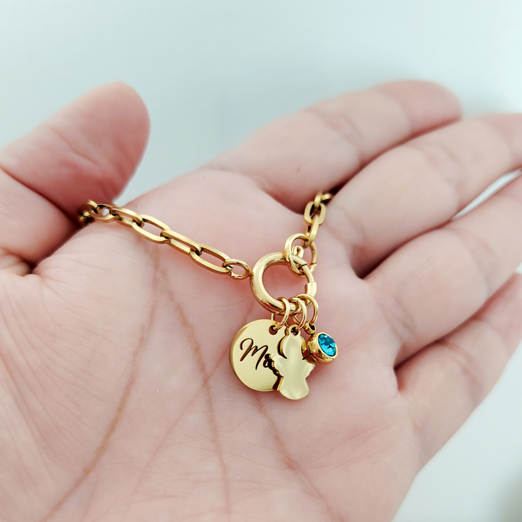 Pulsera mom con dije angelito