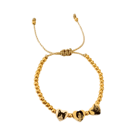 Pulsera dije corazón con foto