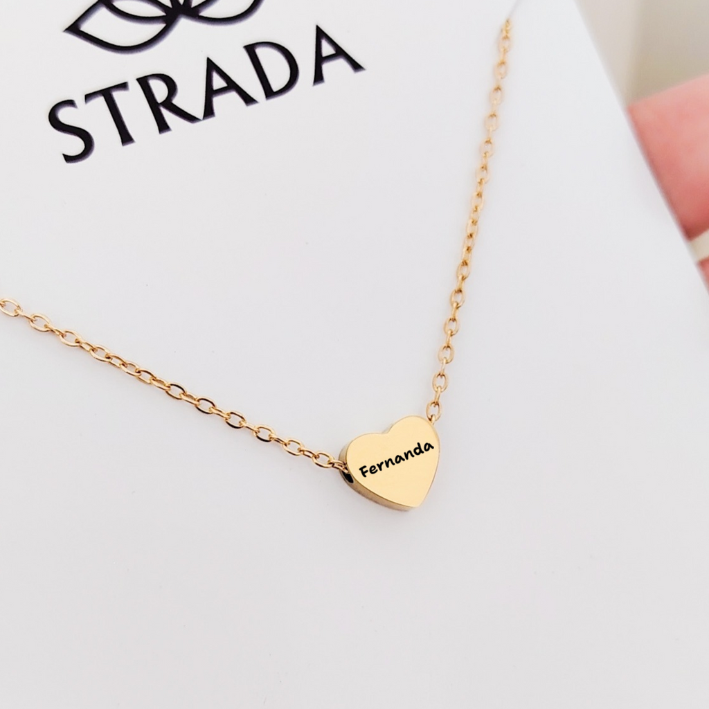 Collar corazón transversal