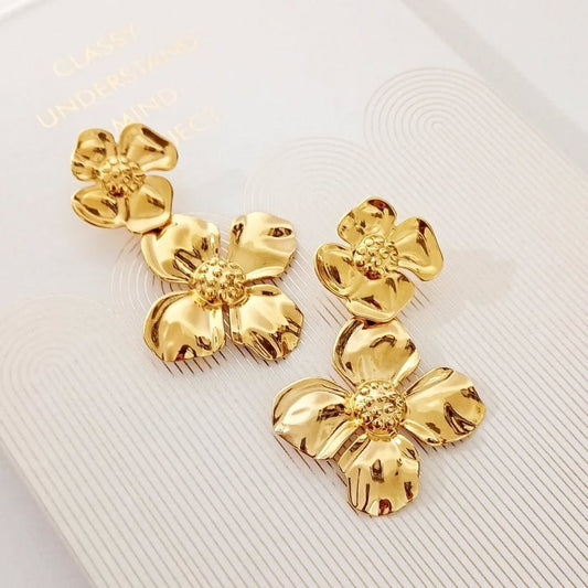 Arete doble flor
