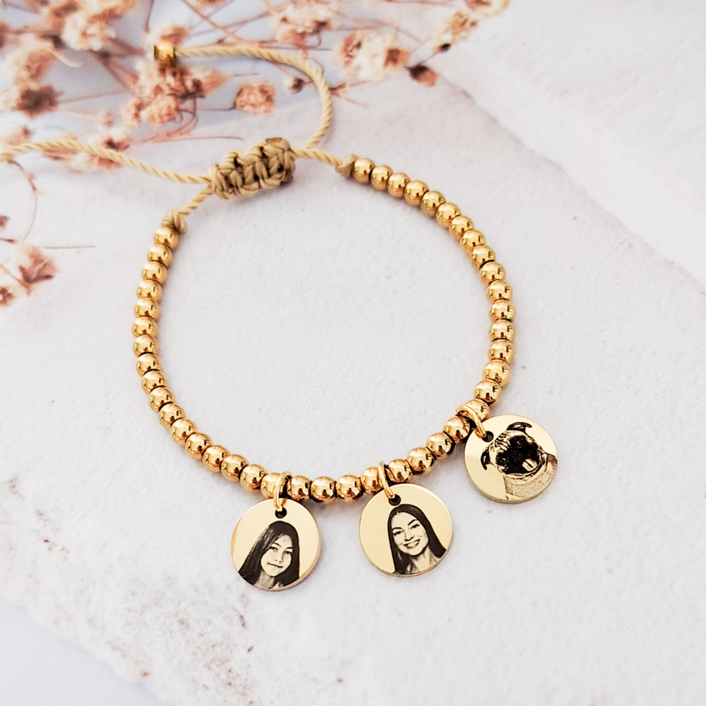 Pulsera medalla chica con foto