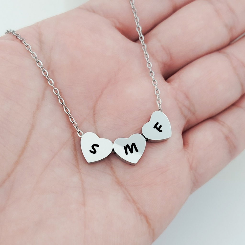 Collar corazón transversal