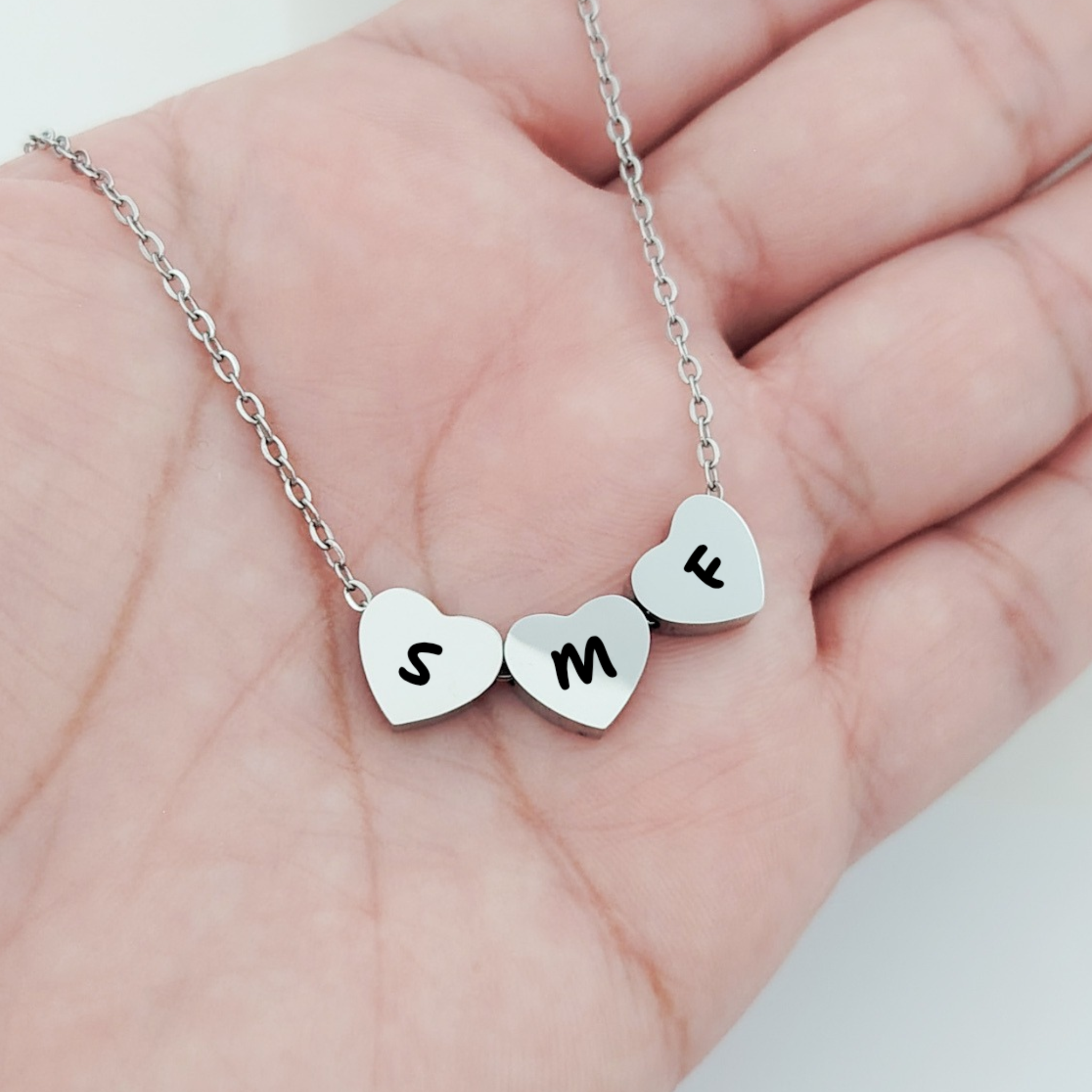 Collar corazón transversal