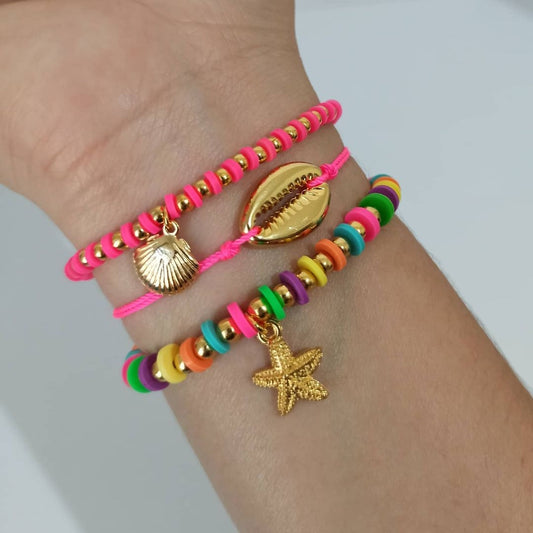 Set de tres pulseras mar